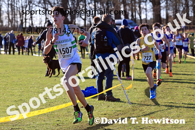 Boys under-13s 2025 Northern Cross Country Champs, Tatton Park, Knutsford, Cheshire. Photo: David T. Hewitson/Sports for All Pics